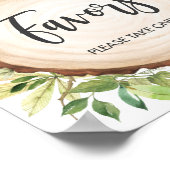 Australisch Baby shower "Greenery" Poster (Hoek)