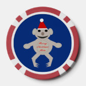 Australisch Beer met Kerstmis Koala Poker Chips (Achterkant)