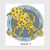 Australisch blauwringd octopus karakter sticker (Vel)