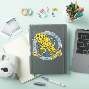 Australisch blauwringd octopus karakter sticker