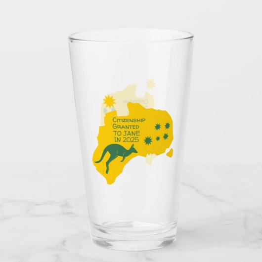 Australisch burgerschap Gift | Aussie-burgerschap Glas (Voorkant)