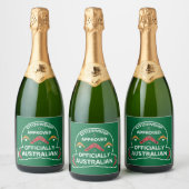 Australisch burgerschap Gift | Aussie-burgerschap Sparkling Wijnetiket (Flessen)