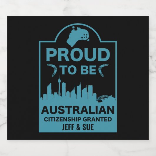 Australisch burgerschap Gift Bier Etiket (Enkel label)