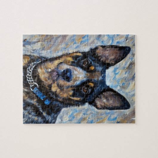 Australisch "Cattle Dog Portrait" Legpuzzel (Horizontaal)