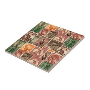 Australisch Collectie voor postzegels Tegeltje