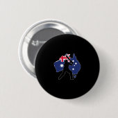 Australisch cricket ronde button 5,7 cm (Voorkant /achterkant)