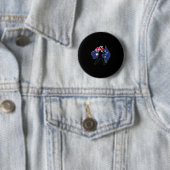 Australisch cricket ronde button 5,7 cm (In situ)