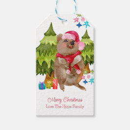 Australisch Cute Quokka Kerstmis Cadeaulabel