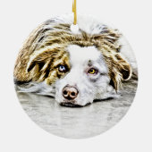 Australisch de hondart. van de Herder Keramisch Ornament (Achterkant)