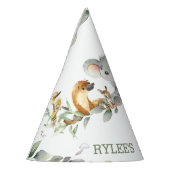 Australisch dier groen 1e verjaardag jongen meisje feesthoedjes (Links)