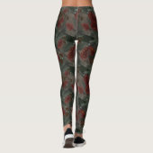 Australisch eucalyptus flessenborstel bloemmotief leggings (Achterkant)