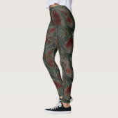 Australisch eucalyptus flessenborstel bloemmotief leggings (Links)
