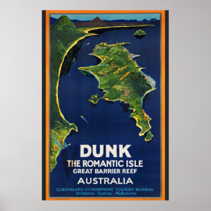 Australisch Great Barrier Reef Vintage Travel Poster