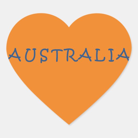 Australisch Hart Sticker (Voorkant)