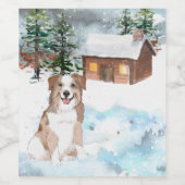 Australisch herderetiket (rood) wijn etiket (Enkel label)