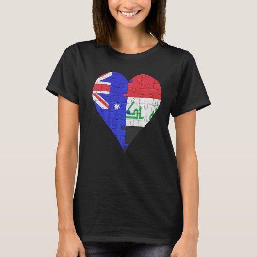 Australisch Irakees vlaghart T-shirt (Voorkant)