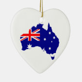 Australisch Kaart Vlag Hart Keramisch Ornament Gif (Rechts)