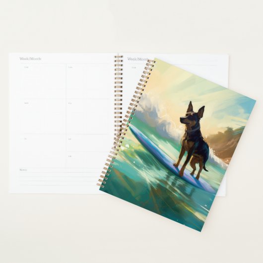 Australisch Kelpie strand surfen schilderij Planner (Display)