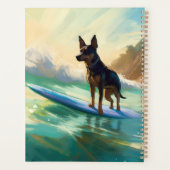 Australisch Kelpie strand surfen schilderij Planner (Achterkant)