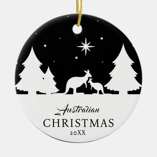 Australisch Kerst Kangoeroe Ornament (Voorkant)