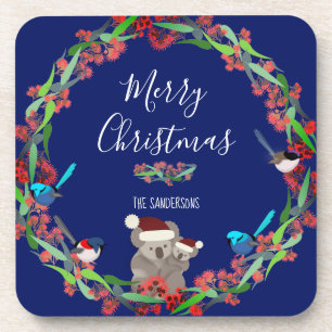 Australisch kerstfeest bier onderzetter