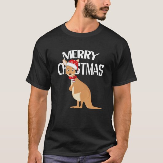 Australisch kerstfeest Kangaroo T-shirt (Voorkant)