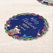 Australisch kerstfeest kartonnen onderzetters (Gekanteld)