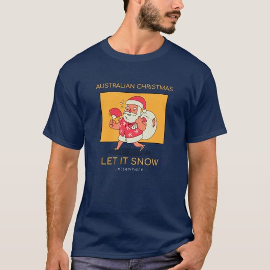 Australisch kerstfeest - Laat het sneeuwen T-shirt (Voorkant)