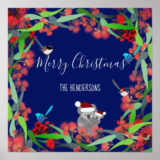Australisch kerstfeest poster (Voorkant)