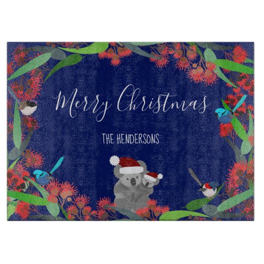 Australisch kerstfeest snijplank (Voorkant)