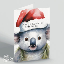 Australisch kerstman Koala Kaart