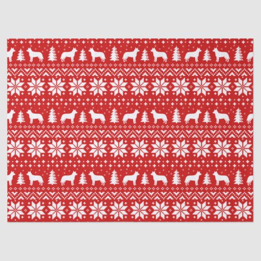 Australisch kerstpatroonrood tissuepapier (Voorkant)