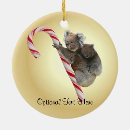Australisch kerstsnoepkanaal Koala Keramisch Ornament (Achterkant)