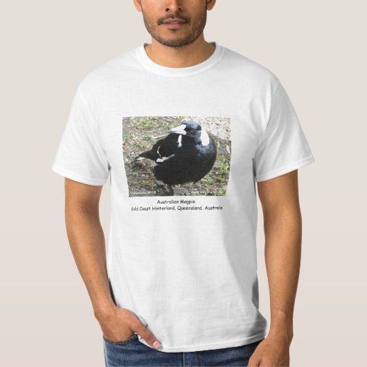 Australisch Magpie T-shirt (Voorkant)