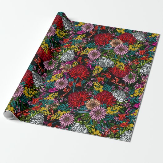 Australisch Native Garden Pattern Cadeaupapier (Uitgerold)