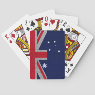 Australisch ontwerp in koolstofvezelchroomstijl speelkaarten