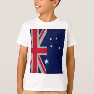 Australisch ontwerp in koolstofvezelchroomstijl t-shirt