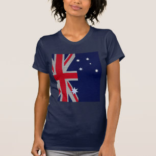 Australisch ontwerp in koolstofvezelchroomstijl t-shirt