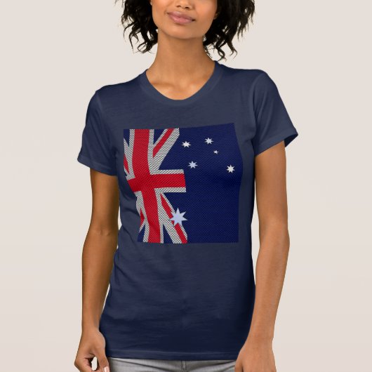 Australisch ontwerp in koolstofvezelchroomstijl t-shirt (Voorkant)