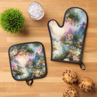 Australisch Outback-feest Ovenwant & Pannenlap Set