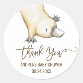 Australisch Platypus Neutral Hartelijk dank Ronde Sticker