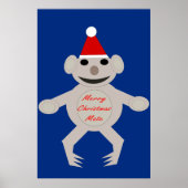 Australisch Poster van het Beer van Kerstmis Koala (Voorkant)