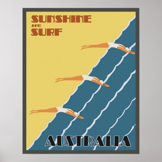 Australisch poster voor Vintage Travel (Voorkant)