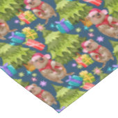 Australisch Quokka Blue Kerstmis Tafelkleed (Gekanteld)