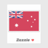 Australisch rood vaandel sticker (Vel)