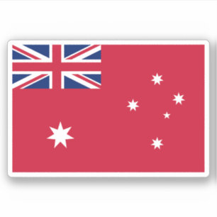 Australisch rood vaandel sticker