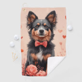 Australisch Rund met Rozen - Valentijnsdag Golfhanddoek (Insitu)