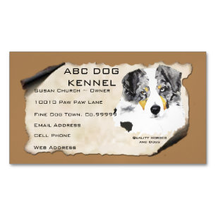 Australisch Shepherd Custom Magnetic Visitekaartje Magneet