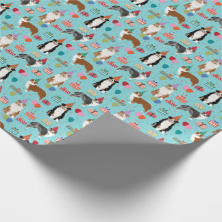 Australisch Shepherd dog Birthday wrappaper Cadeaupapier