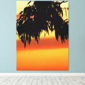 Australisch Silhouette Sunset Wrapped Canvas Afdruk (Insitu (Houten vloer))